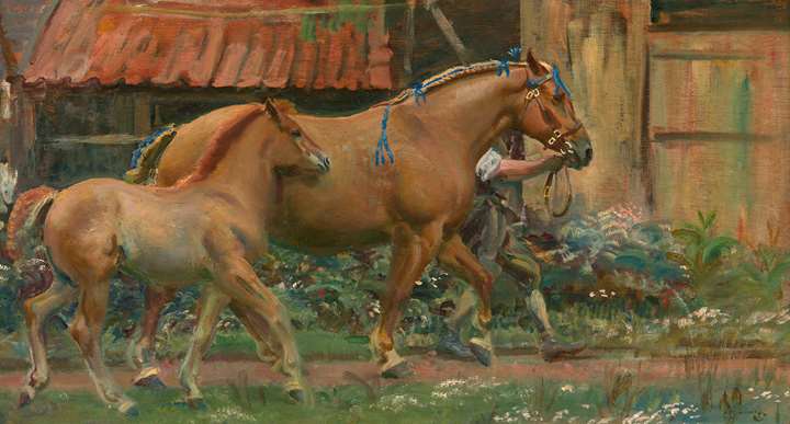 Show Dress - Mare and foal belonging to Colonel Guy Blewitt